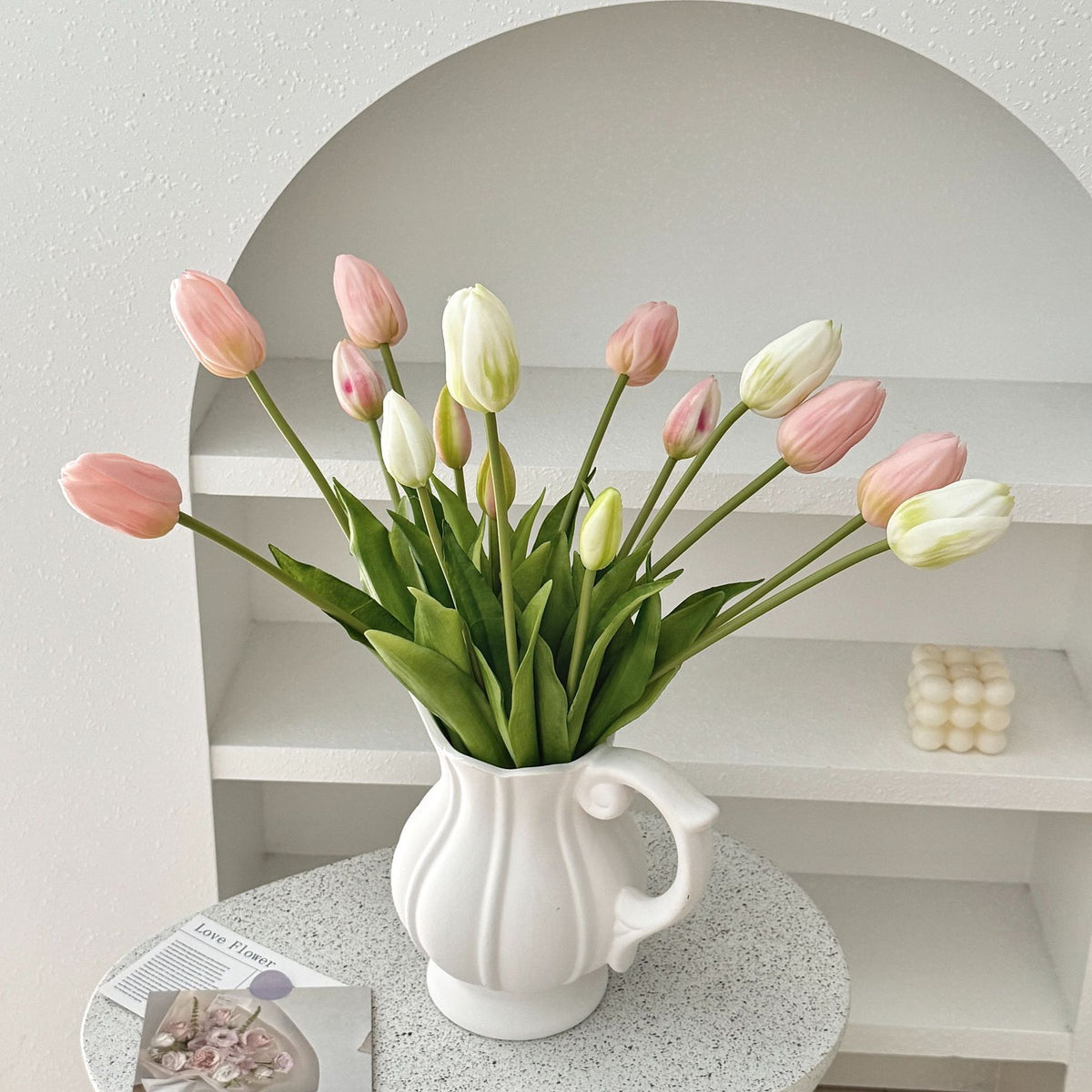 Realistic Tulip Floral Arrangement for Home Display