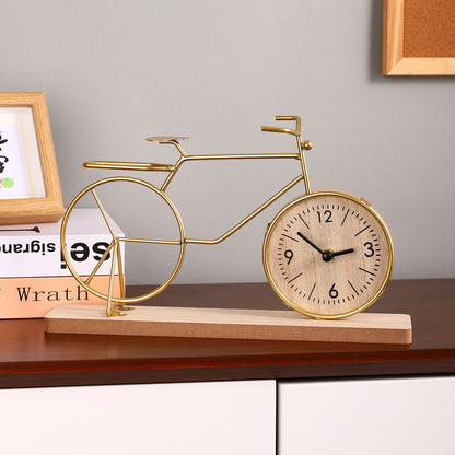 Bicycle-Themed Decorative Analog Clock Homeandso