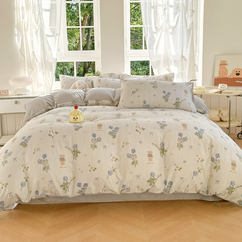 Playful Cartoon Animal-Themed Bedding Set Homeandso