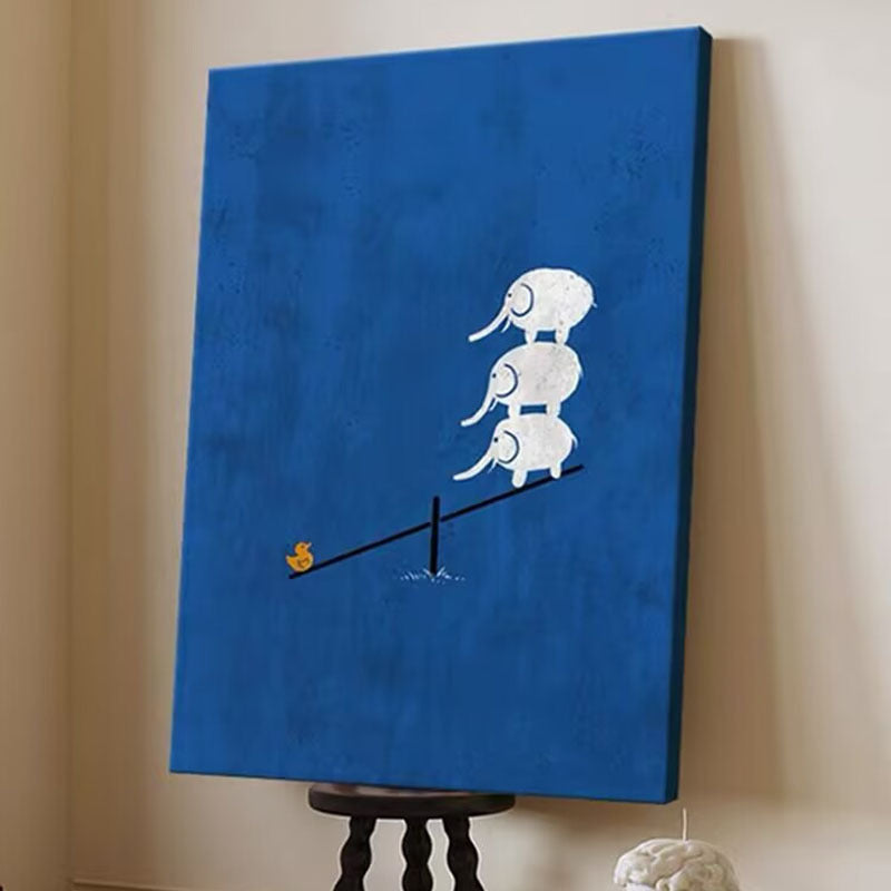 Playful Animal Illustration Canvas Art Homeandso