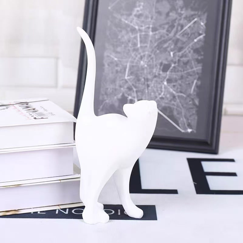 Contemporary Cat Figurine Homeandso