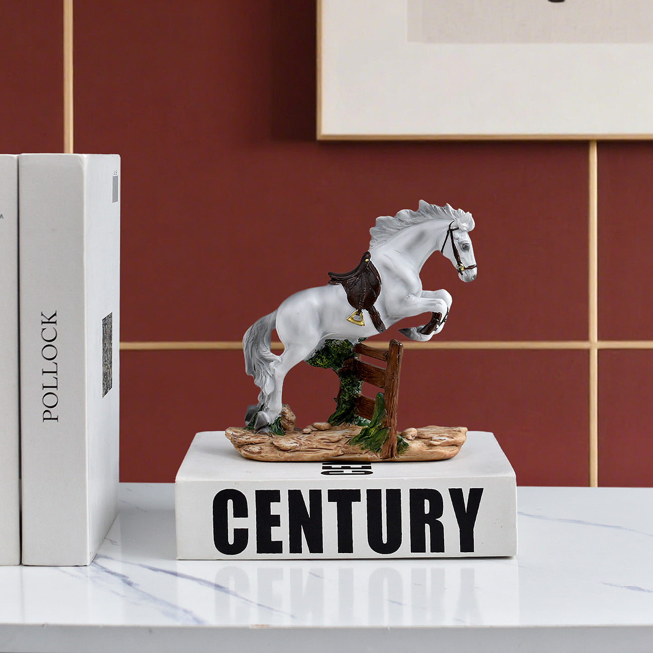 Horse Jumping Figurine Homeandso