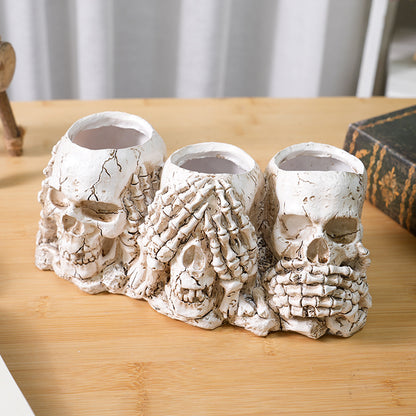 Decorative Skull Planter Homeandso