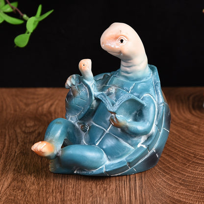 Reading Turtle Figurine Homeandso