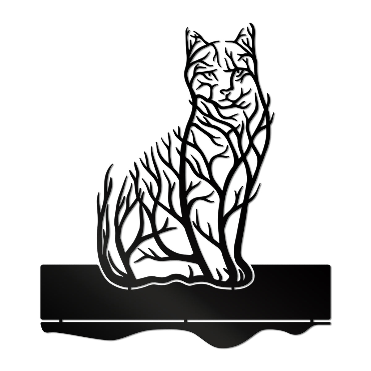 Artistic Cat Silhouette Stand Homeandso