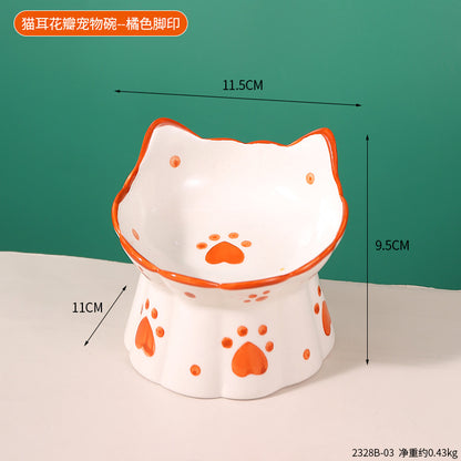 Cute Cat-Shaped Pet Food Bowl Homeandso
