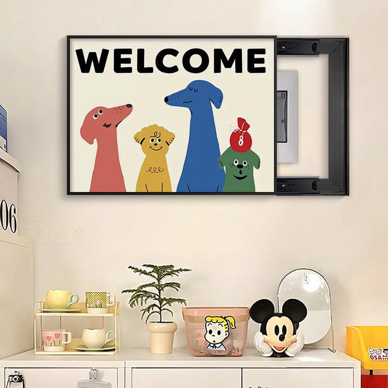 Whimsical Dog-Themed Framed Wall Art Homeandso