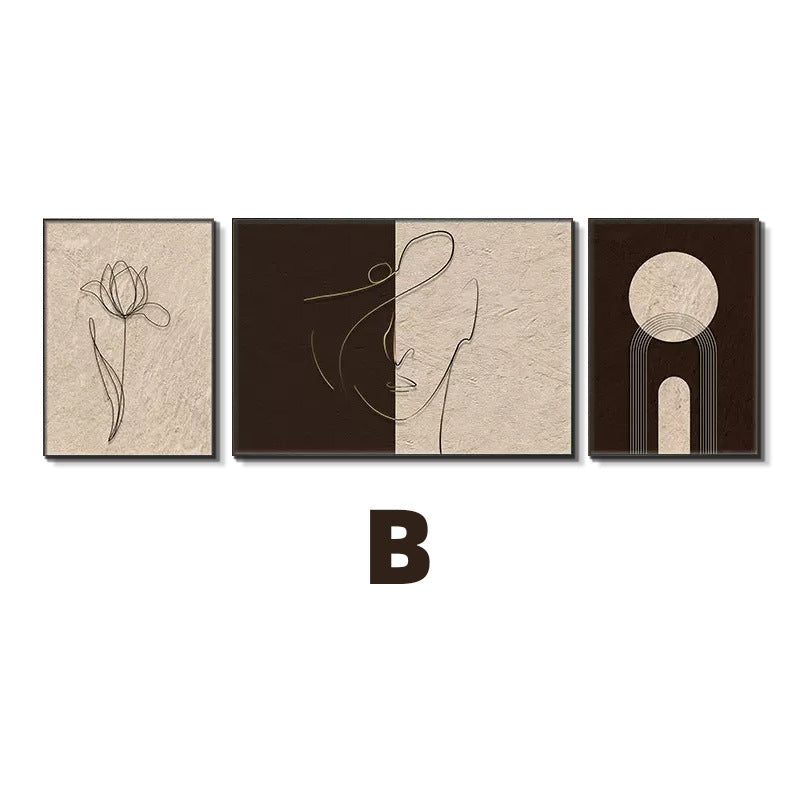 Abstract Line Art Trio Set Homeandso