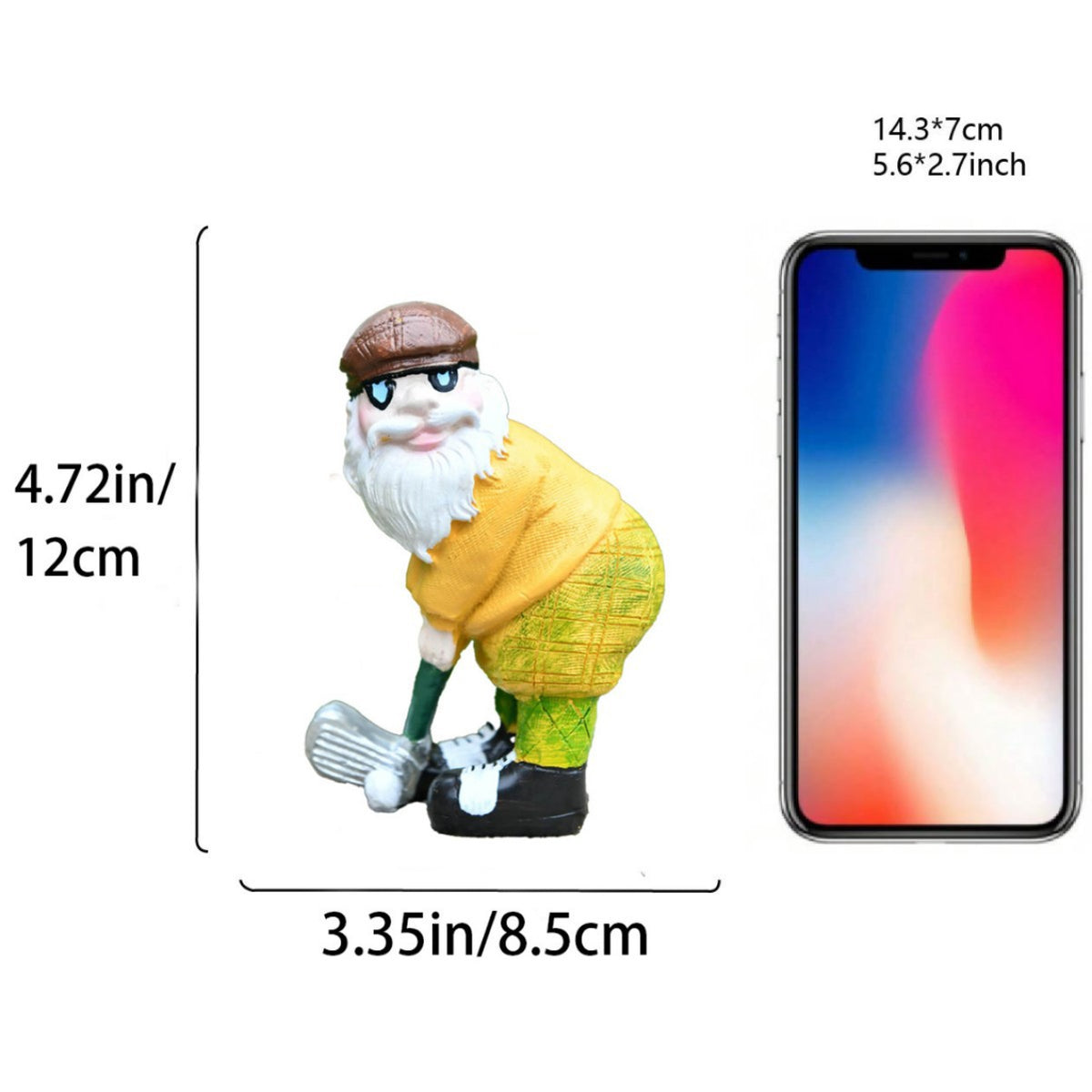 Whimsical Golfing Gnome Figurine Homeandso