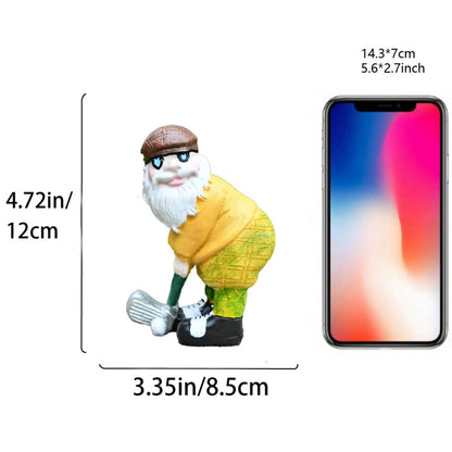 Whimsical Golfing Gnome Figurine Homeandso