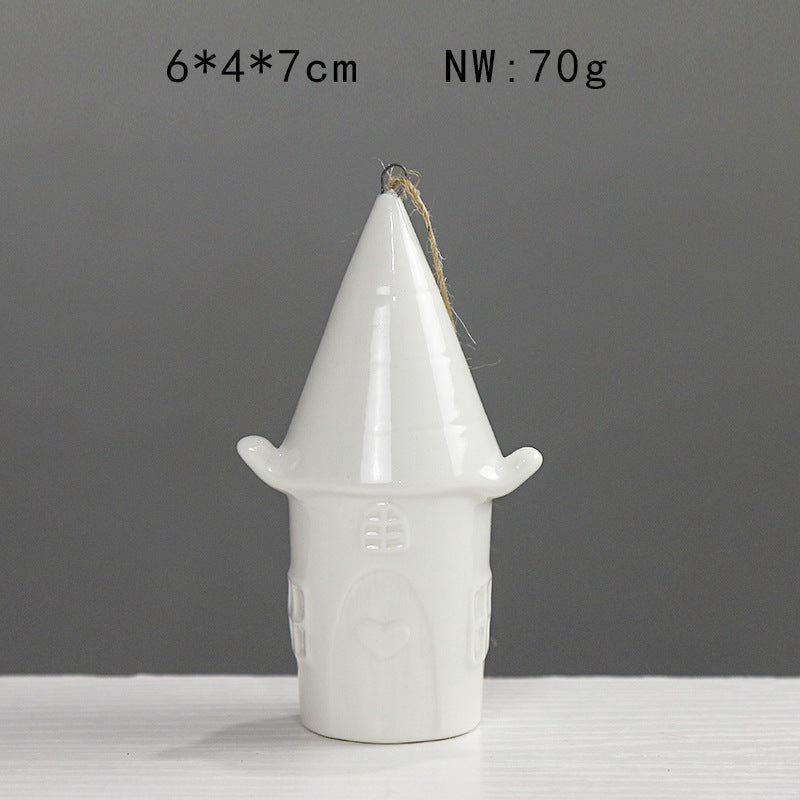 Home Decor Ceramic House Figurine Homeandso
