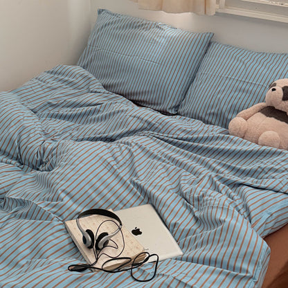 Decorative Striped Bed Linen Set Homeandso