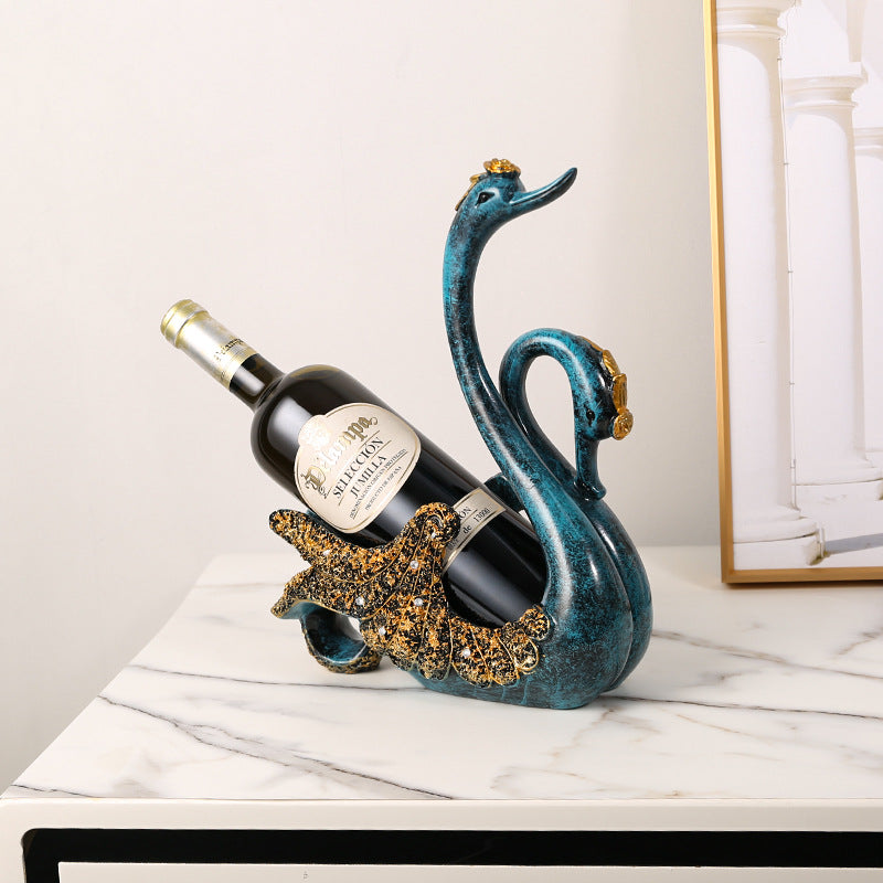 Elegant Swan Wine Bottle Holder Homeandso