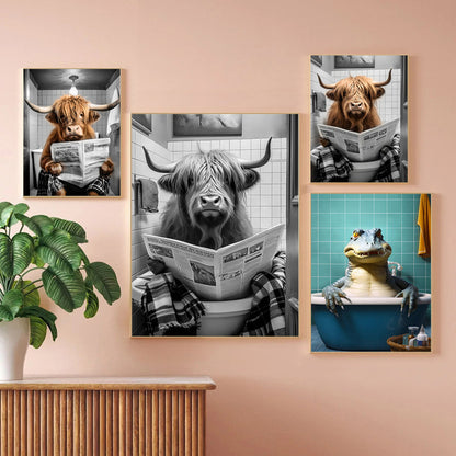 Humorous Animal-Themed Wall Art Print Homeandso