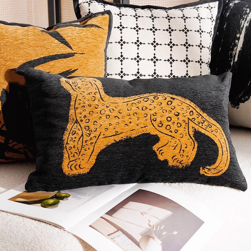 Artistic Animal Print Throw Pillow