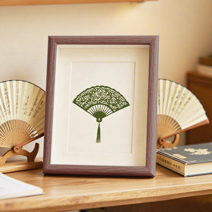Elegant Framed Fan Art