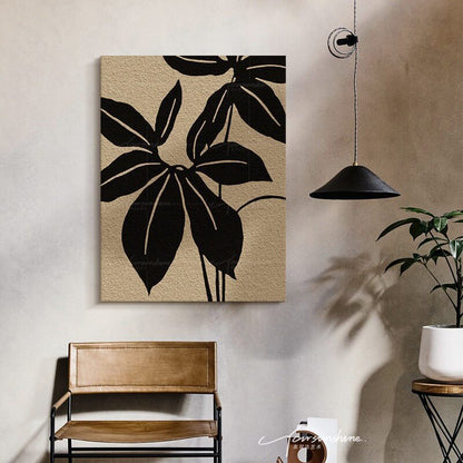 Botanical Leaf Textured Canvas Art Homeandso