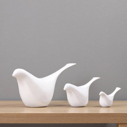 Decorative Ceramic Bird Figurine Set Homeandso