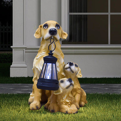 Decorative Dog Lantern Sculpture Homeandso