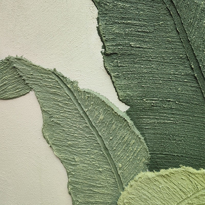 Textured Botanical Leaf Canvas Artwork Homeandso