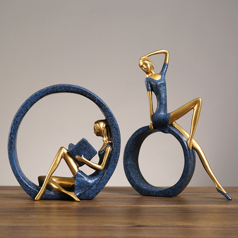 Artistic Book Reading Figurines Homeandso