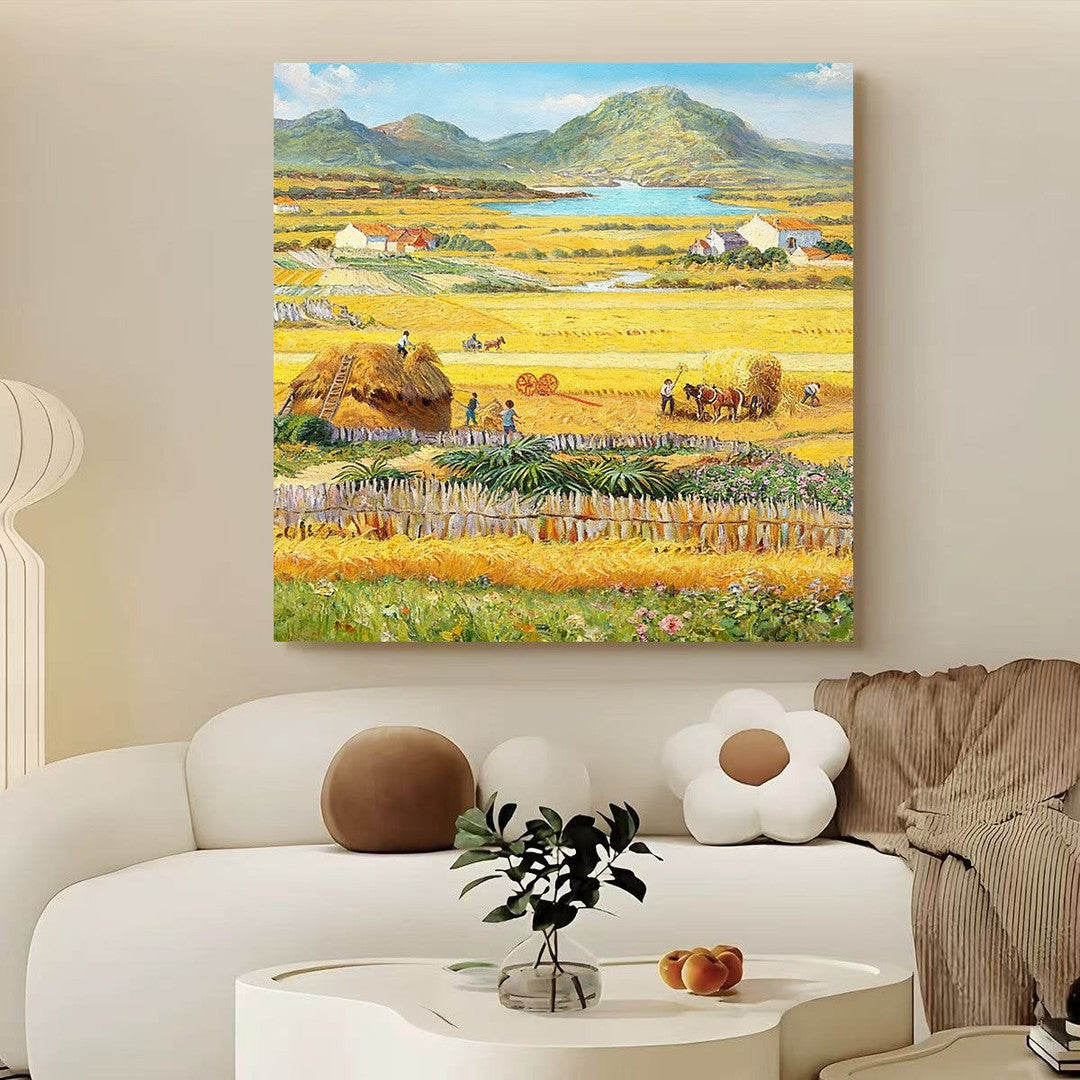 Scenic Agricultural Landscape Canvas Art Homeandso