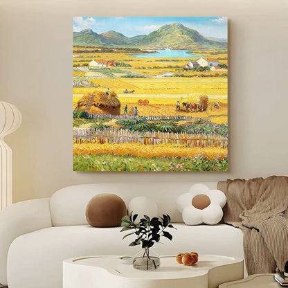 Scenic Agricultural Landscape Canvas Art Homeandso