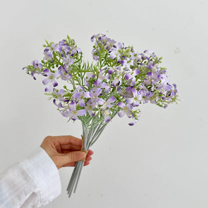 Lifelike Floral Bouquet with Purple Blooms