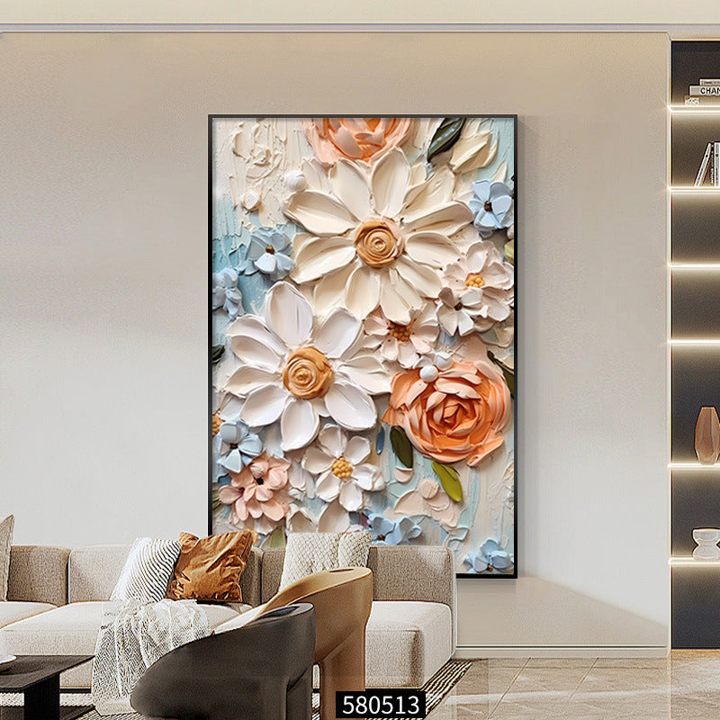 Floral Embellished Canvas Artwork Homeandso