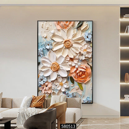 Floral Embellished Canvas Artwork Homeandso