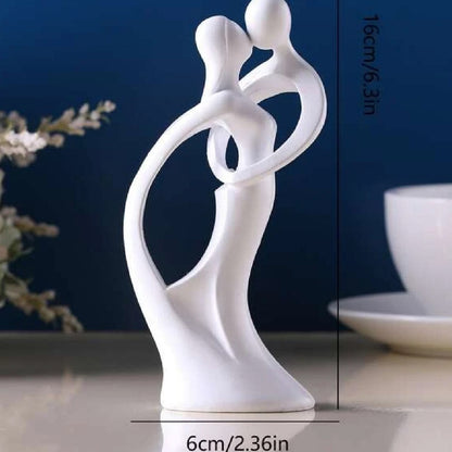 Artistic Couple Embrace Sculpture Homeandso