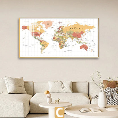 World Map Wall Art Homeandso