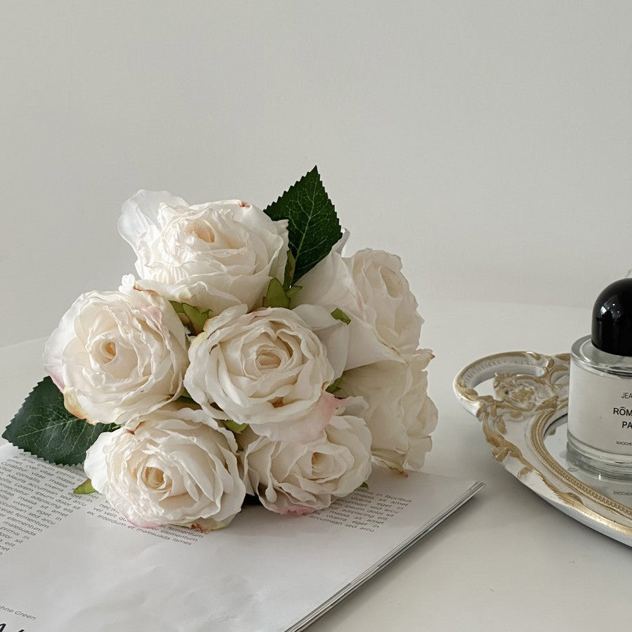 Faux Floral Rose Bouquet Arrangement