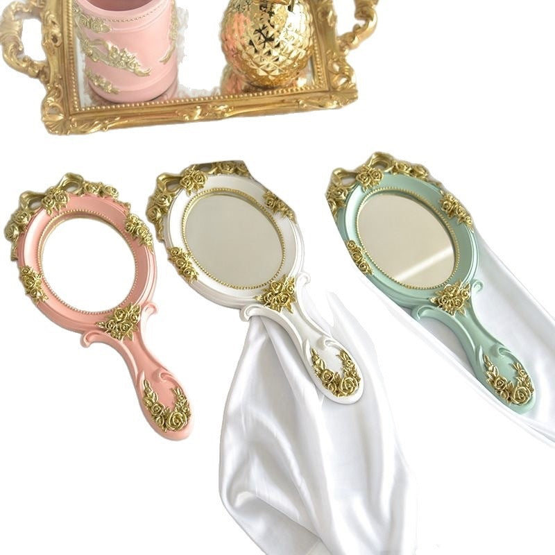 Vintage Floral Hand Mirror Homeandso