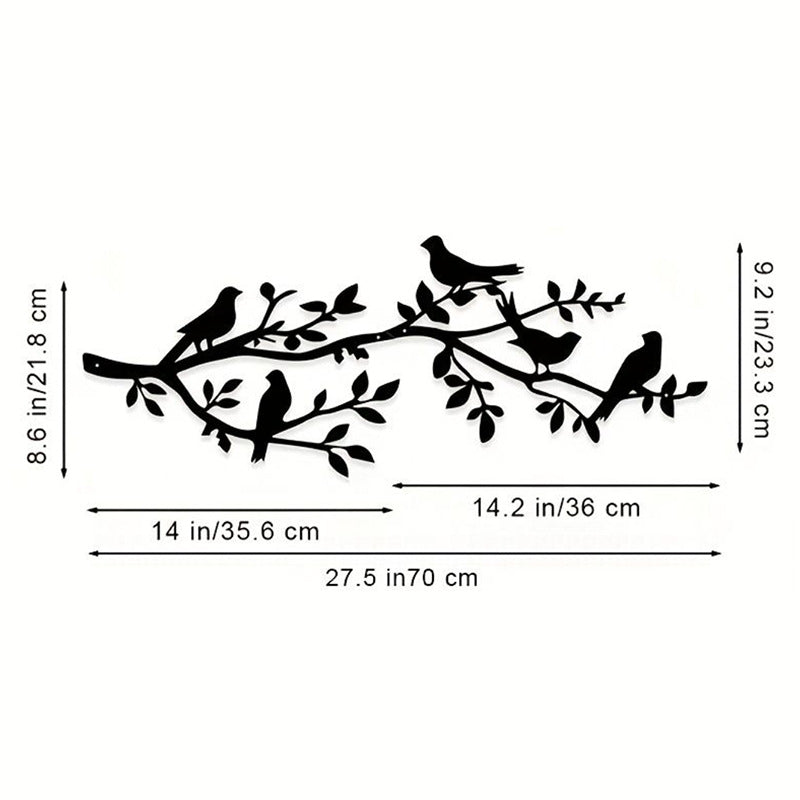 Decorative Bird Branch Wall Art Homeandso