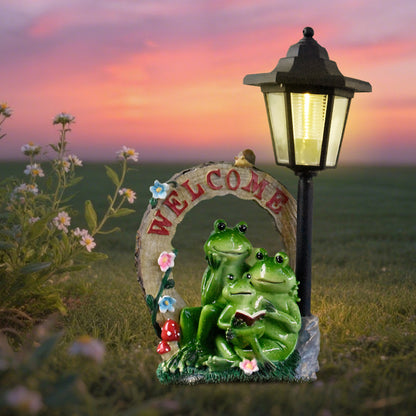 Decorative Welcome Frog Lantern Homeandso