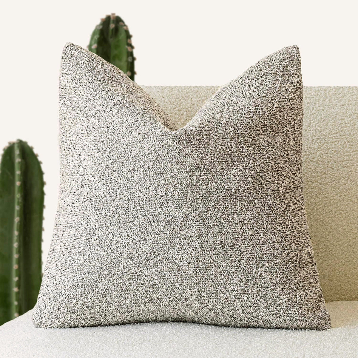 Textured Boucle Decorative Cushion