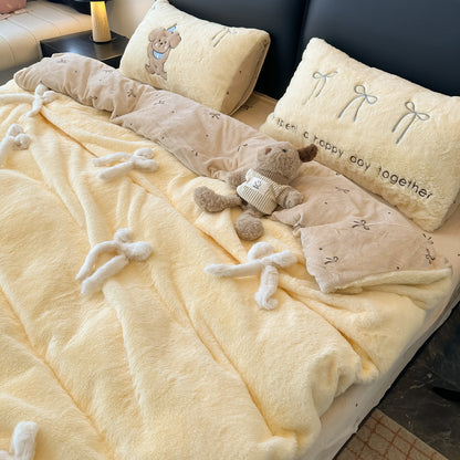 Plush Fleece Comforter Set