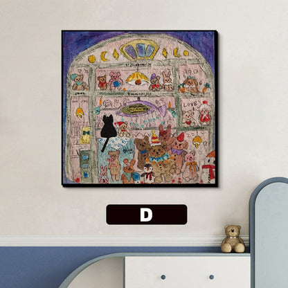 Whimsical Cat-Themed Decorative Wall Art Homeandso