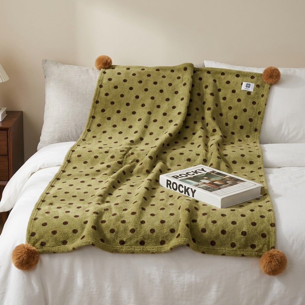 Pluche Gepunte Microfiber Dekentje