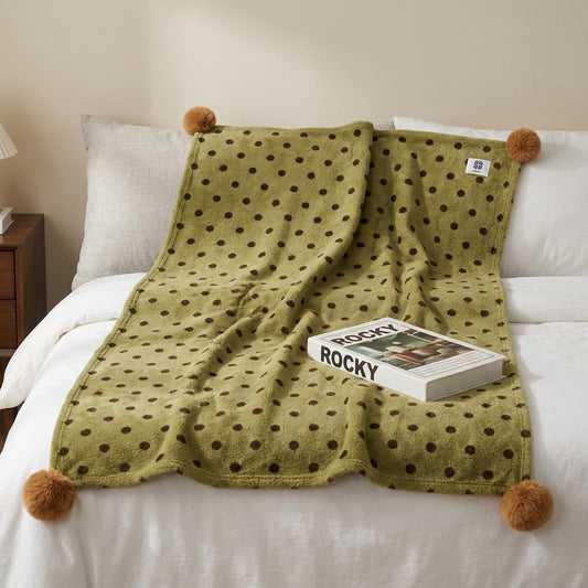 Pluche Gepunte Microfiber Dekentje