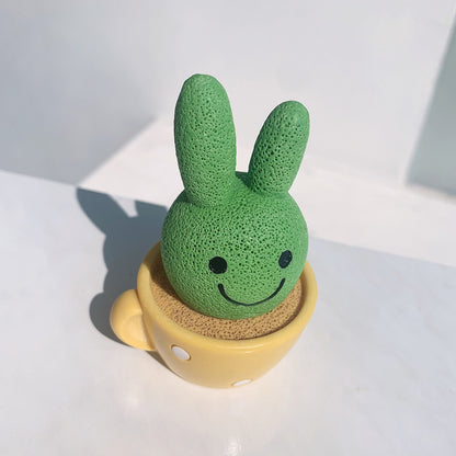 Playful Cactus and Bunny Figurine Set Homeandso
