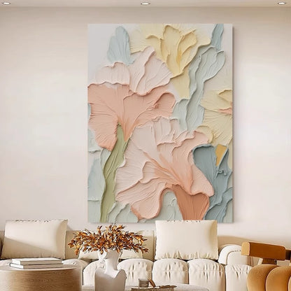 Textured Floral Relief Canvas Artwork Homeandso