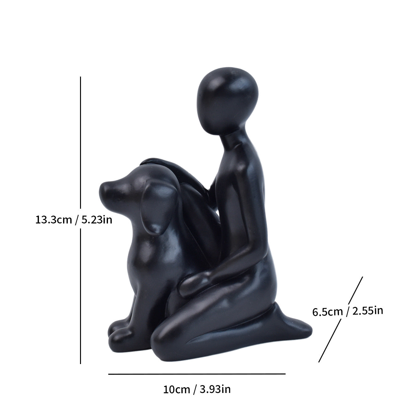 Abstract Couple and Dog Figurine Homeandso