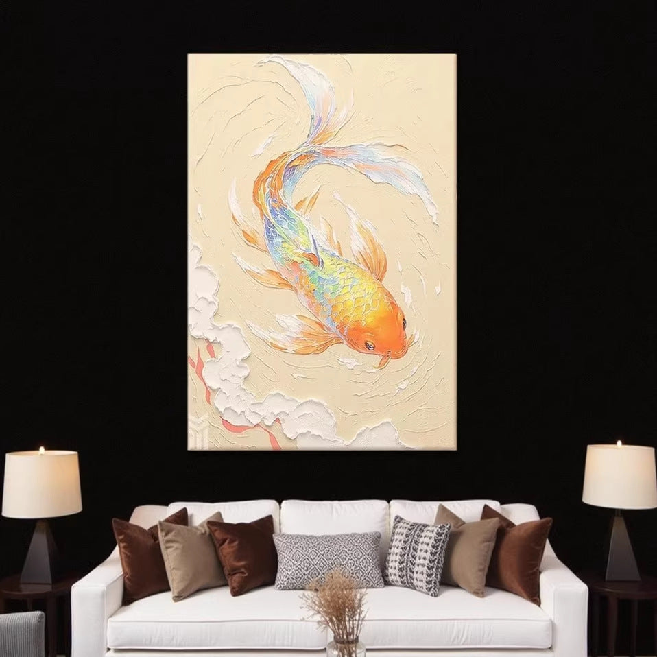 Artistic Koi Fish Canvas Wall Art Homeandso