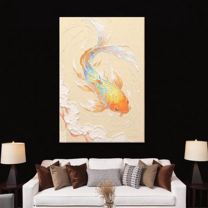 Artistic Koi Fish Canvas Wall Art Homeandso