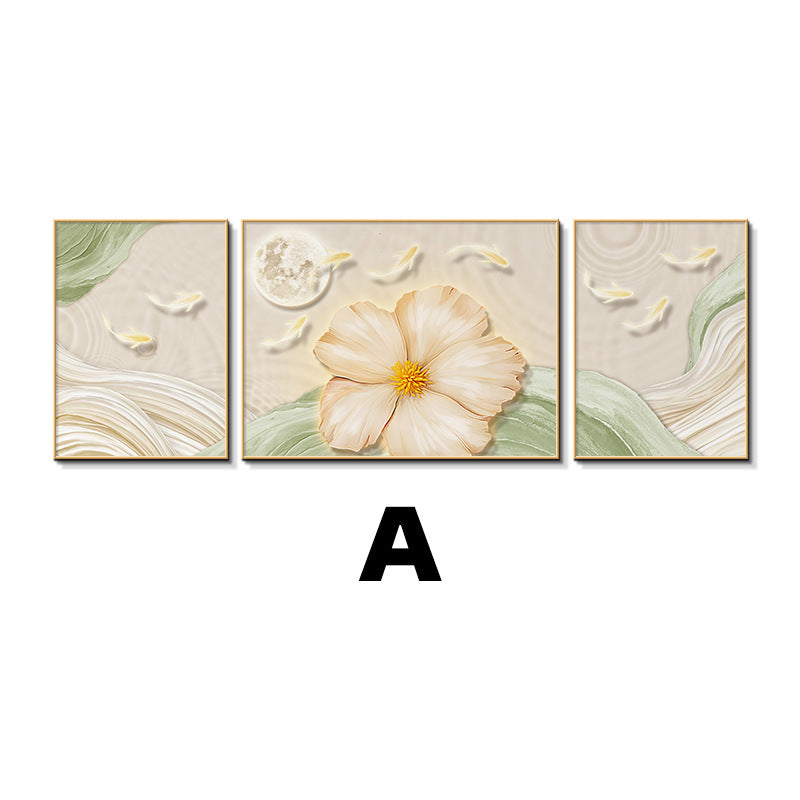 Elegant Floral Triptych Canvas Art Homeandso