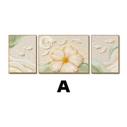 Elegant Floral Triptych Canvas Art Homeandso