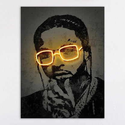 Neon Illumination Street Art Print Homeandso