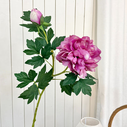 Premium Realistic Peony Floral Stem